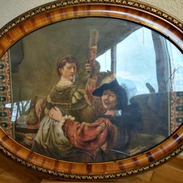 Rembrandt et une femme portant un toast à un âge très avancé, Enlèvement