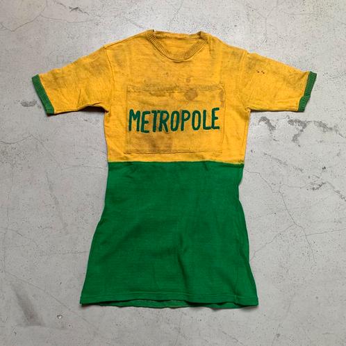 Metropole Dunlop 1946 koerstrui wielertrui origineel, Fietsen en Brommers, Fietsaccessoires | Fietskleding, M, Ophalen of Verzenden