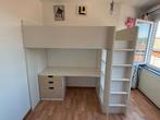 ikea lit en hauteur avec garde robe, étagère et bureau., Ophalen, Gebruikt