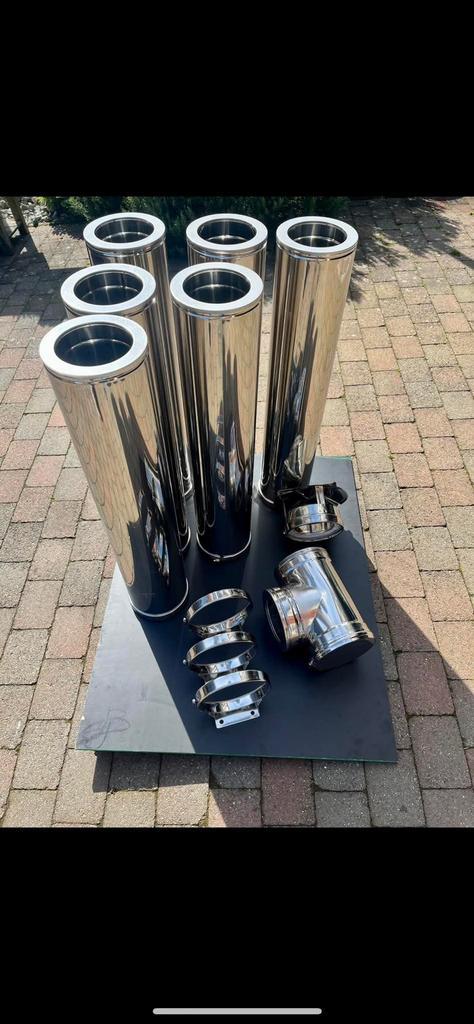 Conduit de cheminée, Doe-het-zelf en Bouw, Buizen en Afvoer, Nieuw, Inox, Ophalen