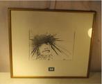 Mooi Modern Aquarel 'Boos Mannenhoofd' - Rita Toelen, Verzenden