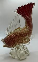 Murano sommerso bullicante vis met goudstof, Antiek en Kunst, Ophalen of Verzenden