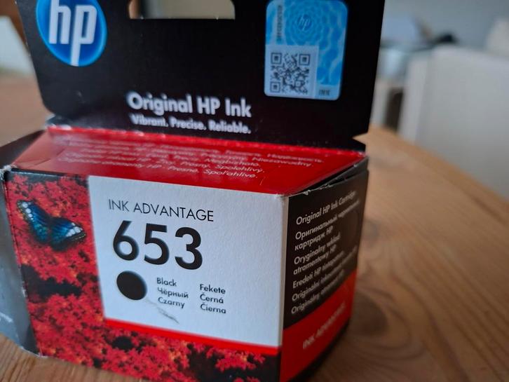 HP 653 originele Advantage zwarte inktcartridge, Computers en Software, Printerbenodigdheden, Cartridge, Ophalen of Verzenden