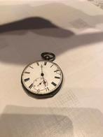 zilveren clinder zakhorloge met sleutel, Antiek en Kunst, Ophalen