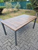 Tuintafel teak aluminium van goede kwaliteit 1m60 op 90, Ophalen, Zo goed als nieuw, Aluminium