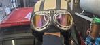 Retro helm met bril., Fietsen en Brommers, Brommerhelmen, Ophalen
