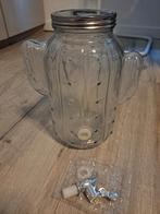 Glazen cactus, met kraantje voor drank in te doen., Huis en Inrichting, Ophalen