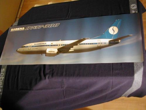 Sabena Air Panoramic Poster B737-300 OO-SDX Flying 40x120, Verzamelen, Sabenasouvenirs, Nieuw, Ophalen of Verzenden