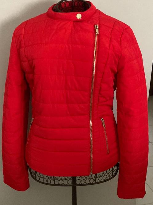 Nouveau Phildar magnifique manteau rouge profond 36 Vestes