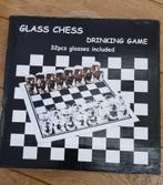 Echiquier en verre - Drinking game, Comme neuf, 1 ou 2 joueurs, Enlèvement