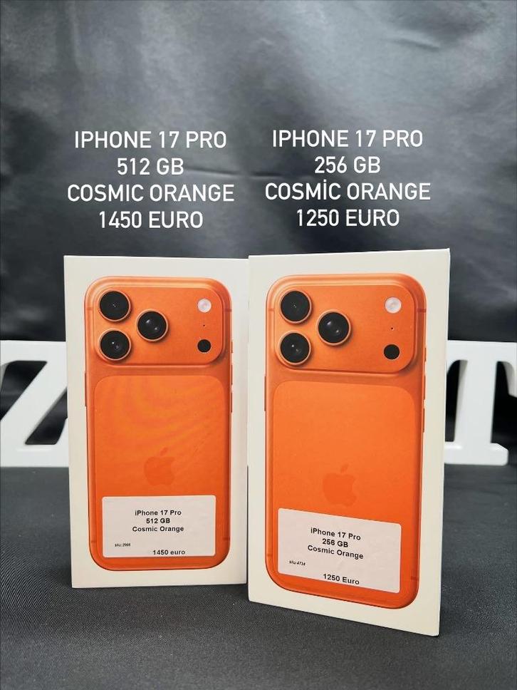 iPhone 17 pro - Cosmic Orange and Deep Blue 512GB and 256 GB, Telecommunicatie, Mobiele telefoons | Apple iPhone, Nieuw, 512 GB