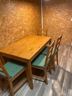 tafel en stoelen in grenen, Huis en Inrichting, Ophalen of Verzenden