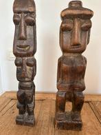 2 houten beelden - Indonesia, Ophalen of Verzenden