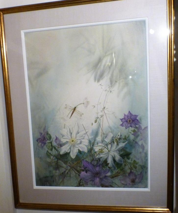 Robert Borret - grote aquarel - perfecte kader, Antiek en Kunst, Kunst | Schilderijen | Modern, Ophalen of Verzenden
