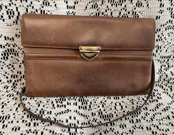 DELVAUX vintage taupe leren tas, Handtassen en Accessoires, Ophalen of Verzenden