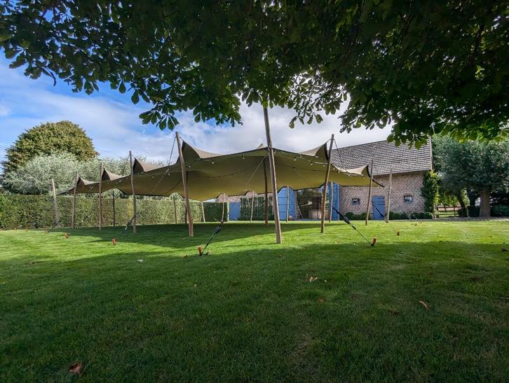 TE HUUR: Stretchtent - 15x10m, Hobby en Vrije tijd, Feestartikelen | Verhuur, Nieuw, Ophalen