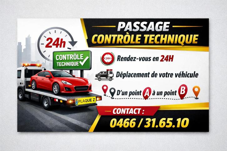 PLAQUE Z LOCATION / CONTRÔLE TECHNIQUE !! H24 04/66.31.65.10, Tickets en Kaartjes, Sport | Overige