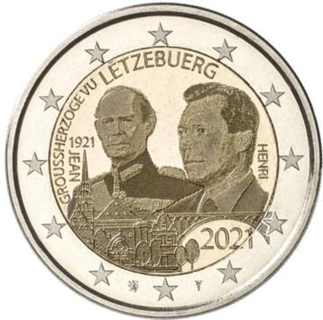 2 euro Luxemburg 2021 huwelijk (foto)