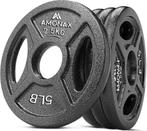 Amonax Gietijzeren halterschijvenset 4 x 2,5kg GRATIS LEVE