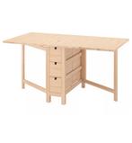 Tafel - NORDEN Klaptafel ikea, berken, 26/89/152x80 cm, Huis en Inrichting, Ophalen, Gebruikt