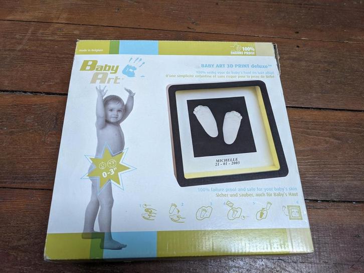 Baby Art 3D Print Deluxe - Set om babyvoetafdruk te maken, Kinderen en Baby's, Kraamcadeaus en Geboorteborden, Nieuw, Ophalen of Verzenden
