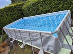 Bestway Power Steel opzetzwembad met filter en dekzeil, 200 tot 300 cm, Zo goed als nieuw, Rechthoekig, Ophalen