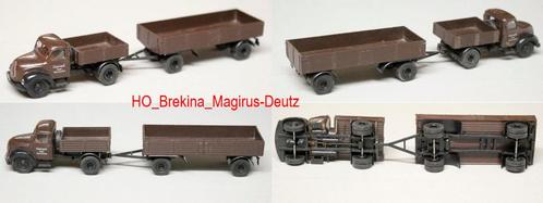 Véhicules_Brekina_HO_camions_Magirus-Deutz_Gaswerk, Hobby en Vrije tijd, Modelauto's | 1:87, Zo goed als nieuw, Bus of Vrachtwagen