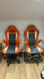 2 bureaustoelen om weg te geven, Huis en Inrichting, Bureaustoelen, Ophalen, Gebruikt, Oranje, Gaming bureaustoel