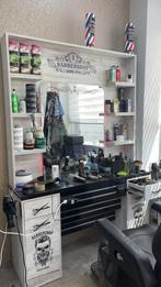 2 postes de coiffure identiques avec miroirs et tiroirs, Ophalen