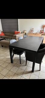 Eettafel - marmer blad, Huis en Inrichting, Tafels | Eettafels, Ophalen, Zo goed als nieuw