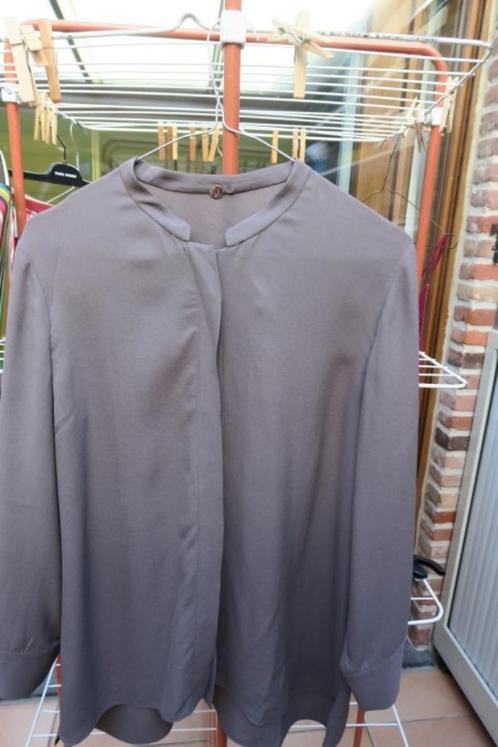 Blouse nieuw bruin zijde N8 (italiaans merk) mt 40 (it 44), Kleding | Dames, Blouses en Tunieken, Nieuw, Maat 38/40 (M), Bruin