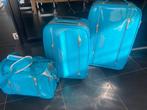 Set de 2 valises + sac, Comme neuf, Plastique souple, Enlèvement