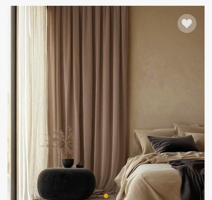 Gordijnen, Huis en Inrichting, Stoffering | Gordijnen en Lamellen, Zo goed als nieuw, Beige, Ophalen