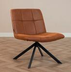 Industriële lederen fauteuil, Huis en Inrichting, Fauteuils, Ophalen, Zo goed als nieuw