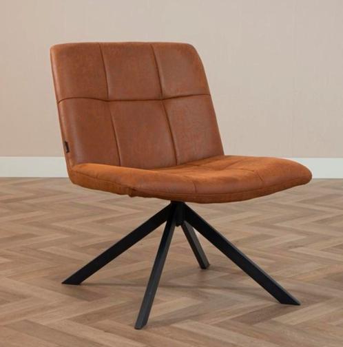 Industriële lederen fauteuil, Huis en Inrichting, Fauteuils, Zo goed als nieuw, Ophalen