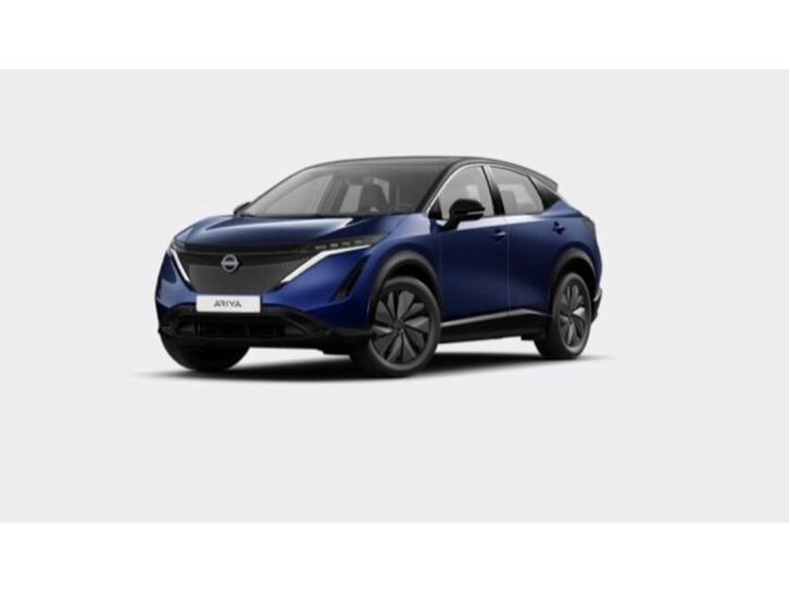Nissan ARIYA EVOLVE + 87 KWH BATTERIJ  ELEKTRISCH  22 KWH L, Auto's, Nissan, Elektrisch, Berline, Automaat, Blauw, Zwart
