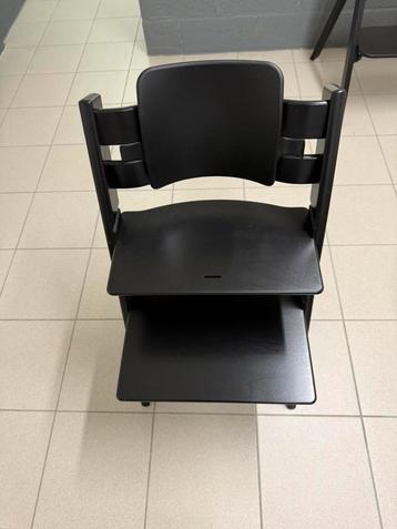 Stokke Tripp Trapp kinderstoel - zwart, Enlèvement, Comme neuf, Autres types, Plateau amovible