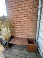 Bank terras - met li en re plantenbak, Tuin en Terras, Ophalen, Gebruikt, 100 cm of meer, Tuin