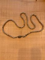 Parelhalssnoer zilver edelstenen, Handtassen en Accessoires, Antieke sieraden, Ophalen of Verzenden, Zilver, Ketting, Met edelsteen