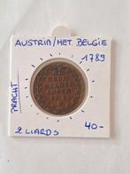 Austria/netherlands 2 liards 1789 (prachtig zeldzaam muntje), Postzegels en Munten, Munten | Europa | Niet-Euromunten, Ophalen of Verzenden
