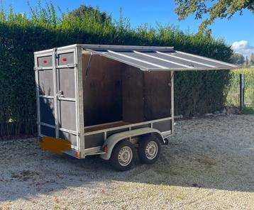 Winkelaanhangwagen, foodtruck, luifel, zijdelingse opening