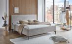 Luxe tweepersoonsbed met 2 opklapbare bodems en opbergruimte, Huis en Inrichting, Nieuw, Design, Stof, Tweepersoons