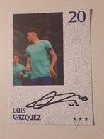 Gesigneerd kaartje Luis Vazquez, Ophalen of Verzenden, Nieuw