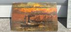 3 huile sur panneau marine monogramme anto carte, Antiek en Kunst, Ophalen of Verzenden