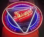 Grote Triumph motorcycle neon garage showroom decoratie, Verzamelen, Zo goed als nieuw, Ophalen, Lichtbak of (neon) lamp