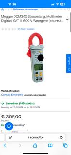 Megger DCM340 clamptester en multimeter, Doe-het-zelf en Bouw, Meetapparatuur, Ophalen of Verzenden, Zo goed als nieuw, Multimeter