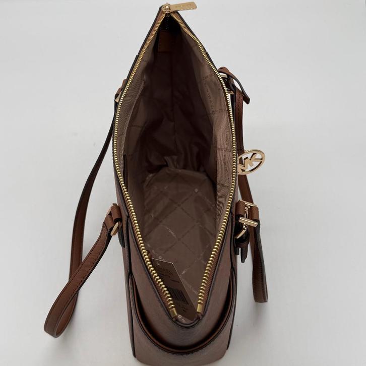 Michael Kors Charlotte 35t0gcft7l Tas - Bruin | NIEUW, Handtassen en Accessoires, Tassen | Damestassen, Zo goed als nieuw, Handtas