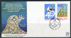 INDONESIE: ZB 1247/1248 FDC 1985 40-jarig bestaan Verenigde, Postzegels en Munten, Ophalen of Verzenden, Gestempeld, Zuidoost-Azië