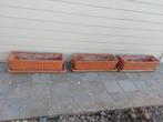 3 terracotta bakken met schaal, Ophalen, Gebruikt, Terracotta