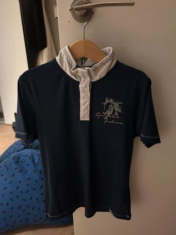Blauw wedstrijdblousje maat 12/13 jaar te koop! beschikbaar voor biedingen